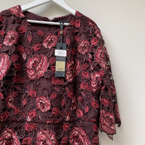 Phase Eight Occasion Midi Dress UK 18 Lace Overlay Wedding Guest Party New £169 - Picture 6 of 14